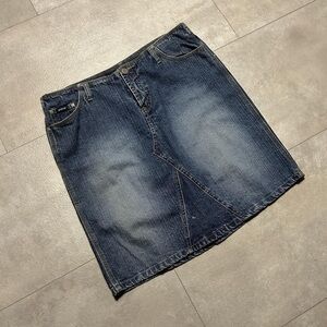 Squeeze Blue Denim Midi Skirt